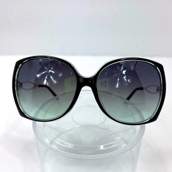Rocawear Accessories - ROCAWEAR BLACK & CLEAR FRAME WITH THE SIDES GOLD SUNGLASSES, 100% UV PROTECTION